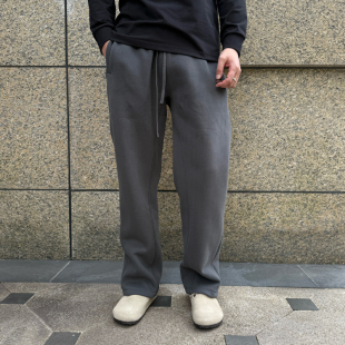 休闲宽松保暖户外运动训练健身卫裤 冬季 男士 加绒直筒长裤 高街 新款