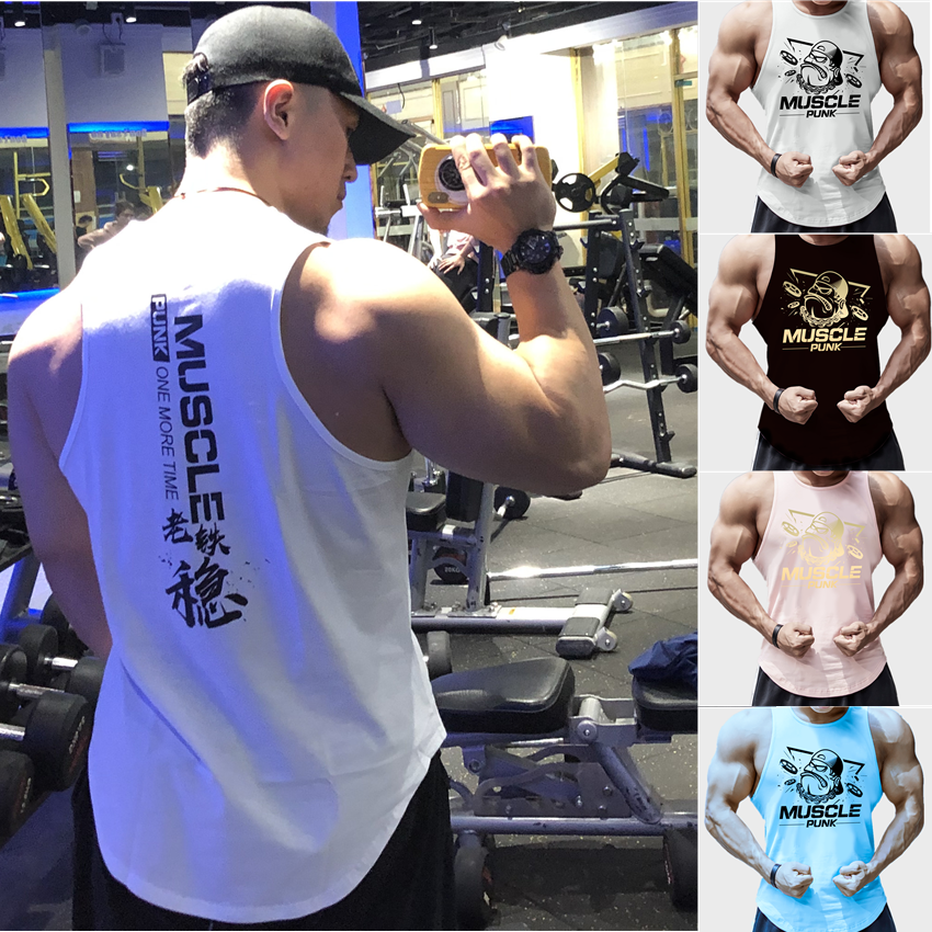 肌肉无袖运动背心男t恤坎肩显兄弟跑步训练篮球健身上衣健美宽松