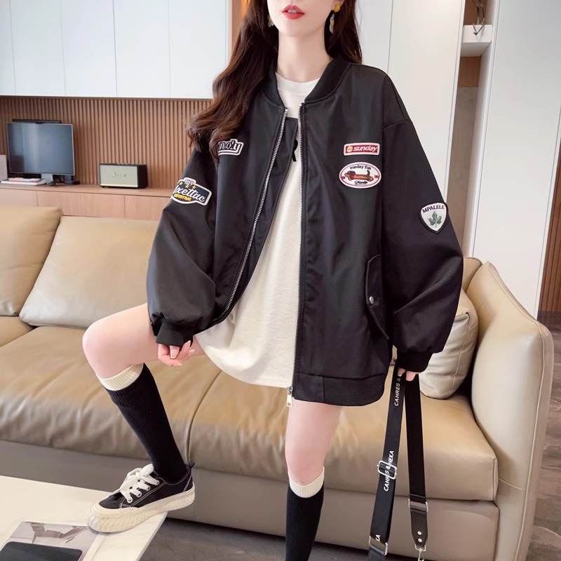 美式飞行员夹克外套女春