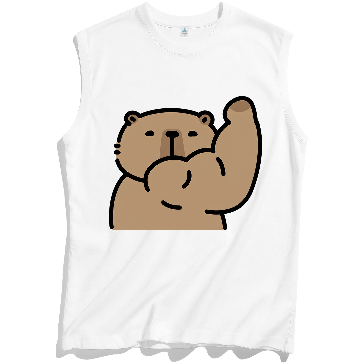 两2元88vip商品水豚男士无袖男t恤纯棉训练运动健身背心男款打底