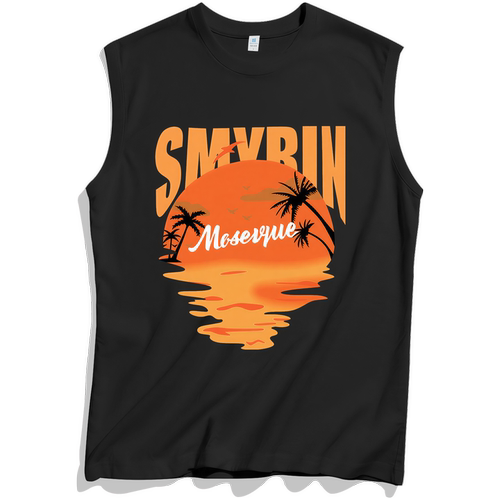 两2元88vip商品落日男士无袖男t恤纯棉训练运动健身背心男款打底