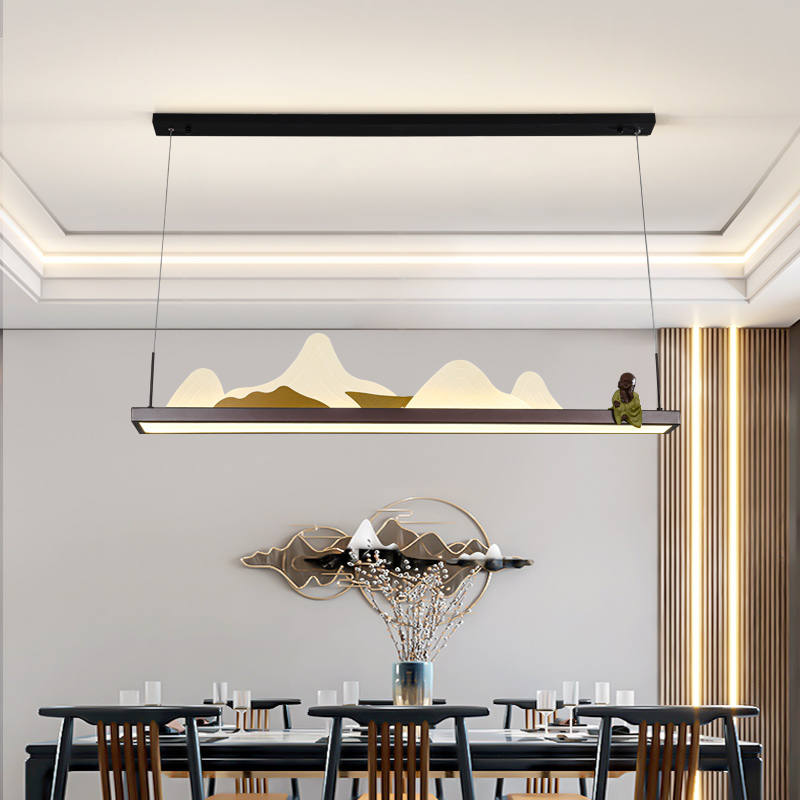 简约新中式LED餐厅岛台吊灯