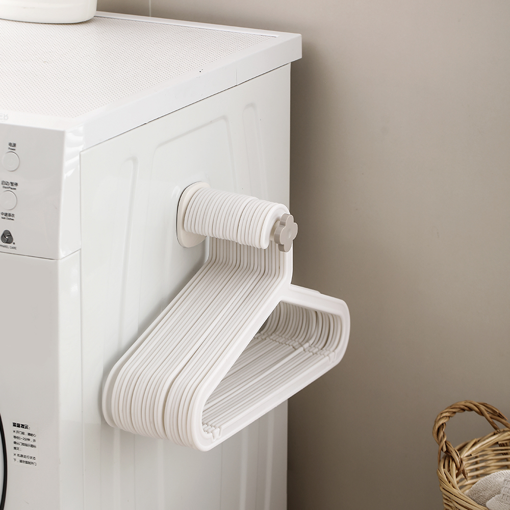 可伸缩衣架壁挂式收纳架阳台墙上免打孔晾衣架多功能挂衣挂钩架