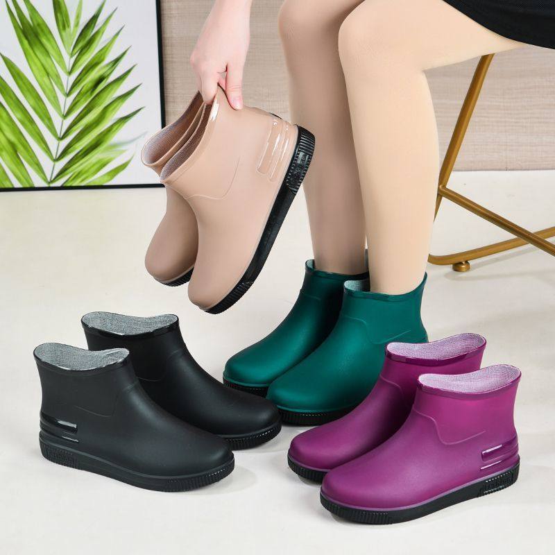 【带鞋垫】时尚雨鞋潮流女低帮防水鞋加绒保暖雨靴防滑水靴日系胶,女鞋,雨鞋,淘宝优惠券,粉丝福利购,淘宝优惠卷