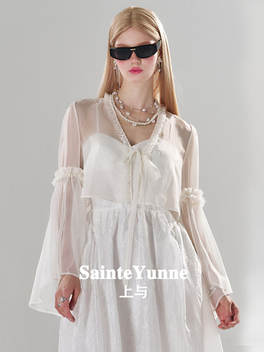 【限时破价】SainteYunne高级薄款短开衫开叉袖夏季防晒衫WT535