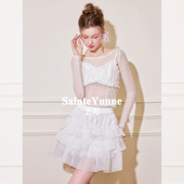 SainteYunne上与新款 原创重工公主羽毛蓬蓬蛋糕半身裙女夏QZ732