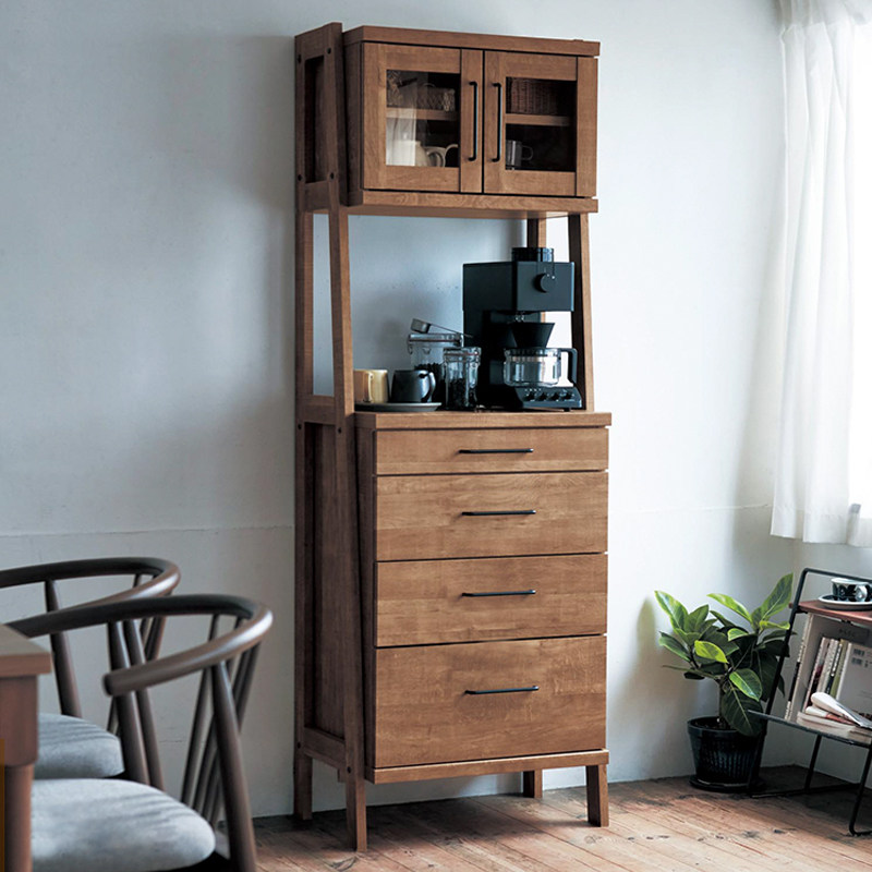 日式餐边柜实木高柜现代简约厨房置物茶水柜小户型窄型橱柜碗柜,住宅家具,餐边柜,淘宝优惠券,粉丝福利购,淘宝优惠卷
