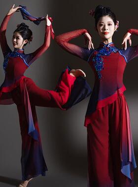 胶州秧歌服演出服女中老年民族古典舞蹈服装飘逸扇子舞伞舞表演服