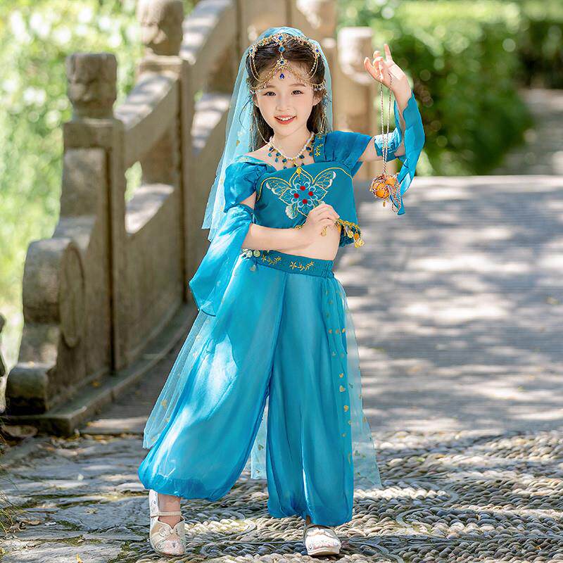 西游记玉兔精服装角色扮演女妖精印度舞儿童校园演出服装天竺少女