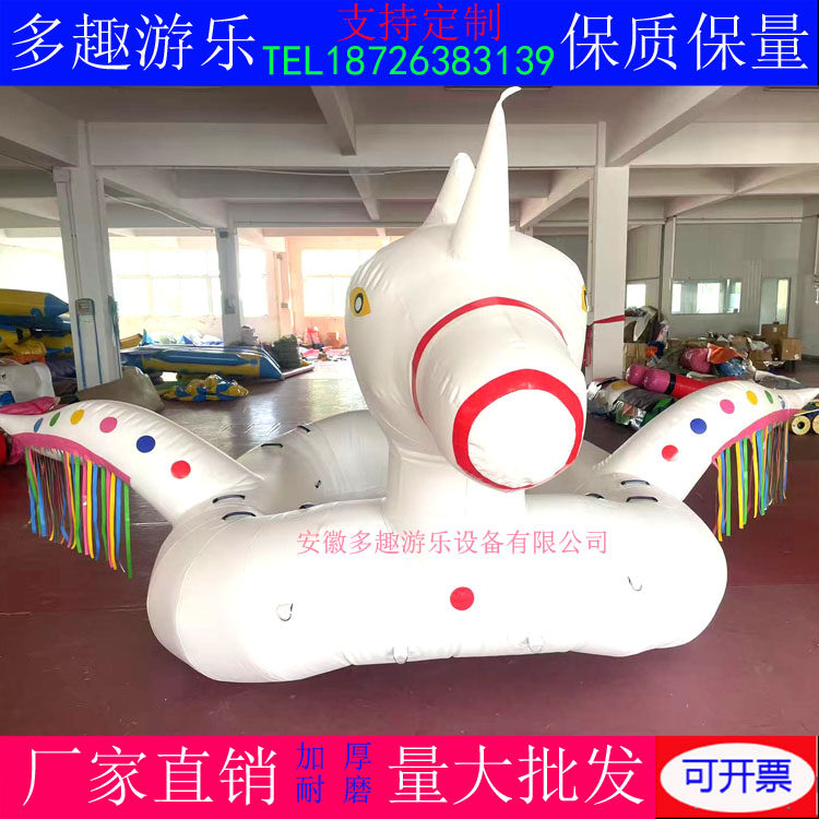 水上独角兽鸭子沙发库洛米KT猫充气哪吒拉布布草莓熊皮卡丘拖拽