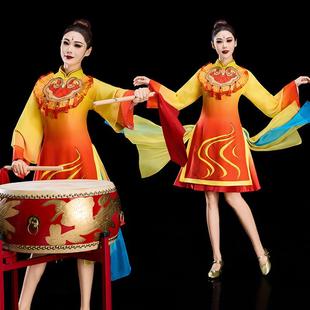 2025新款迎春喜庆秧歌短裙打鼓演出服快板说唱拜年服舞台表演服女
