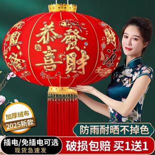 2025新款一对红灯笼免插电户外防水工厂别墅大门口门前大恭喜发财