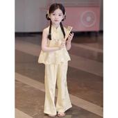 夏季 上衣唐装 2025新款 超好看无袖 汉服 洋气儿童新中式 女童国风套装