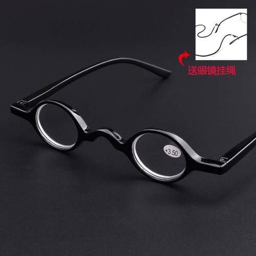 日本新款个性迷你复古小圆老花镜男女时尚弹簧镜腿老光眼镜舒适老