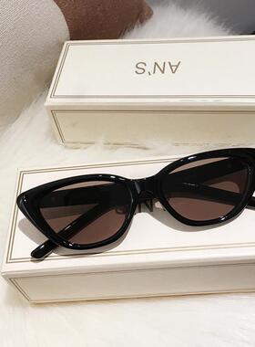 欧美风猫眼墨镜女级感潮防紫外线复古百搭显小脸太阳眼镜街拍遮阳