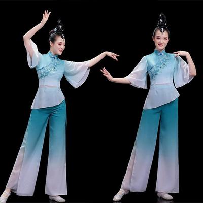 秧歌服女2025新款民族风扇子舞蹈服装演出服大码广场舞腰鼓套装