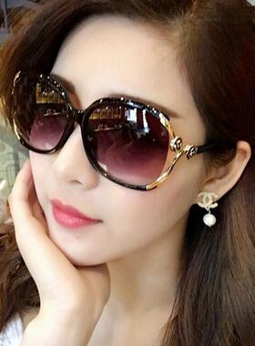 新款墨镜女级感ins网红款偏光防晒太阳镜大框圆显瘦眼镜