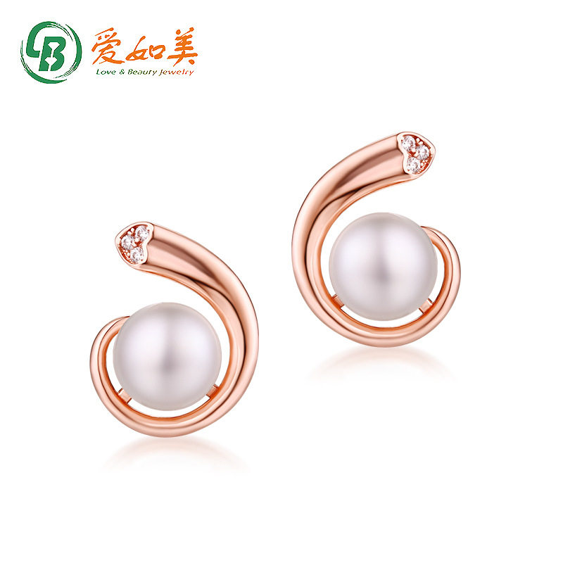 个性原创S925银渡18K金PT950铂金耳饰时尚气质珍珠耳钉女韩版饰品