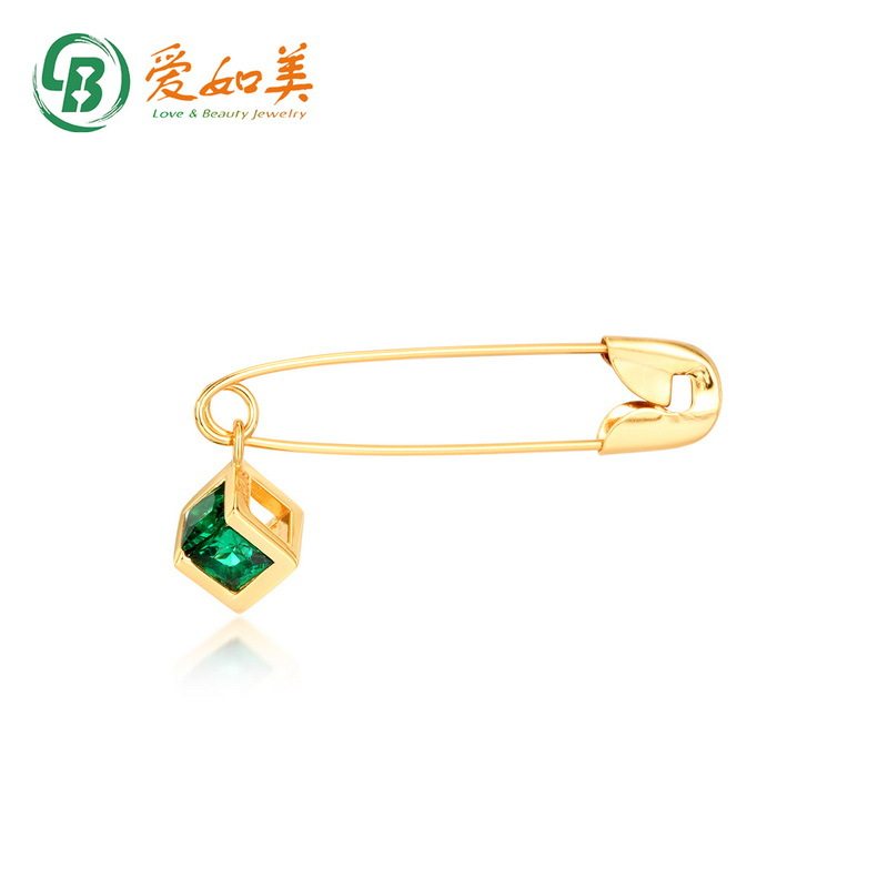 秋冬新款个性潮流回旋针胸针S925银渡18K金PT950铂金小众设计胸饰