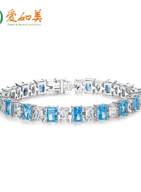 时尚流行S925银渡18K金PT950铂金冰花切高碳钻手链轻奢小众设计