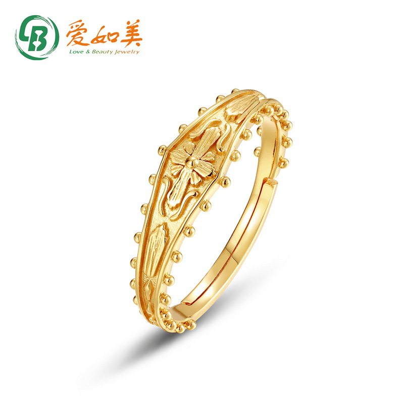 十字架花纹戒指时髦S925银渡18K金PT950铂金戒指开口可调节手饰