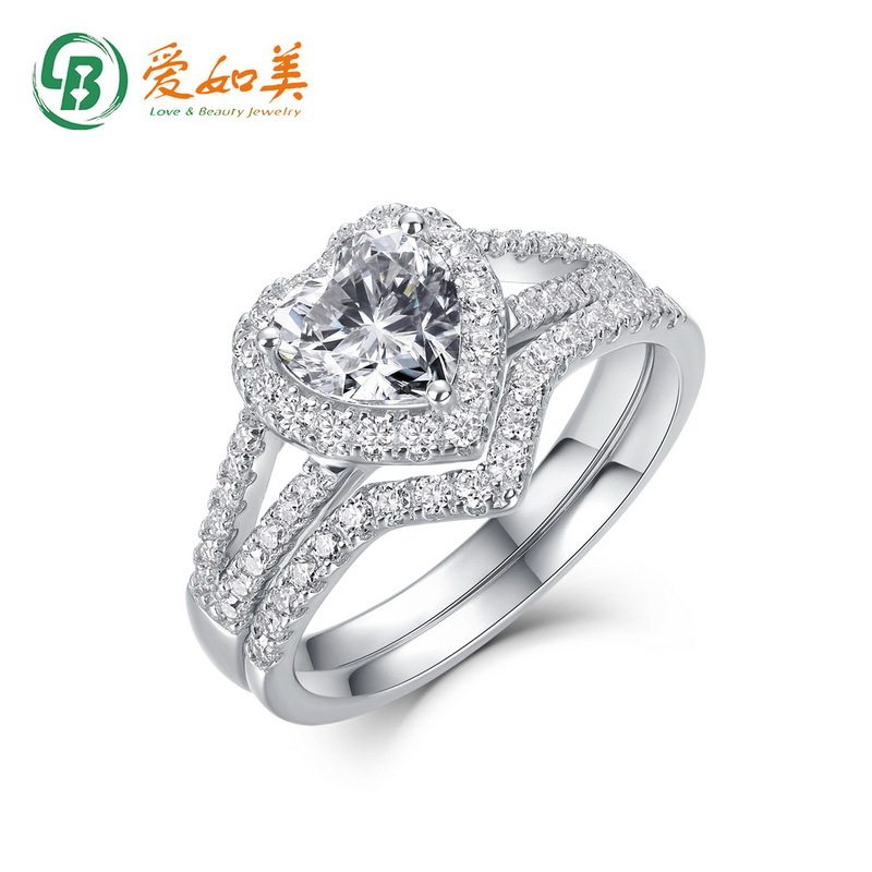 组合戒指S925银渡18K金PT950铂金戒指珍珠戒指水滴形蛋形轻奢戒指