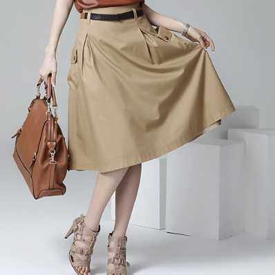 2019新款韓版春裝中裙休閑大碼a字中長裙女半身裙春夏季大擺裙子在類目 女裝/女士精品, 半身裙中 - 來自Buy2taobao.com提供專業的淘寶代購服務