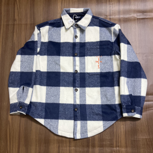 Travis Scott cactus Jack Shrt 毛呢刺绣格子长袖TS同款衬衫外套