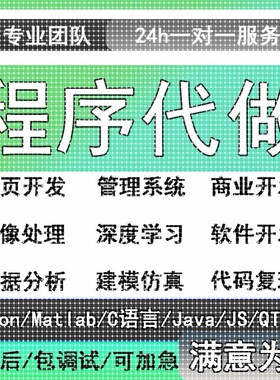 python代编程matlab算法代码定制深度学习javaC#C  程序代写C语言