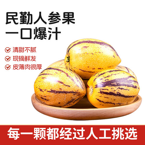 甘肃特产民勤县人参果新鲜现摘长果黄肉人生果当季水果清甜多汁