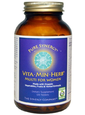 美国品牌Pure Synergy 女士有机复合维生素矿物质 120片