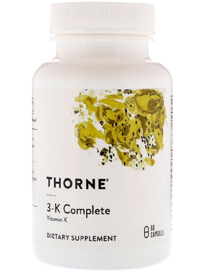 美国品牌Thorne Research 维生素K1/K2(MK4/MK7)骨骼/心血管 60粒