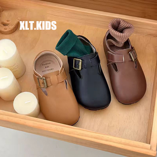 软底宝宝豆豆鞋 儿童勃肯鞋 洋气公主鞋 2025春秋新款 真皮女童小皮鞋
