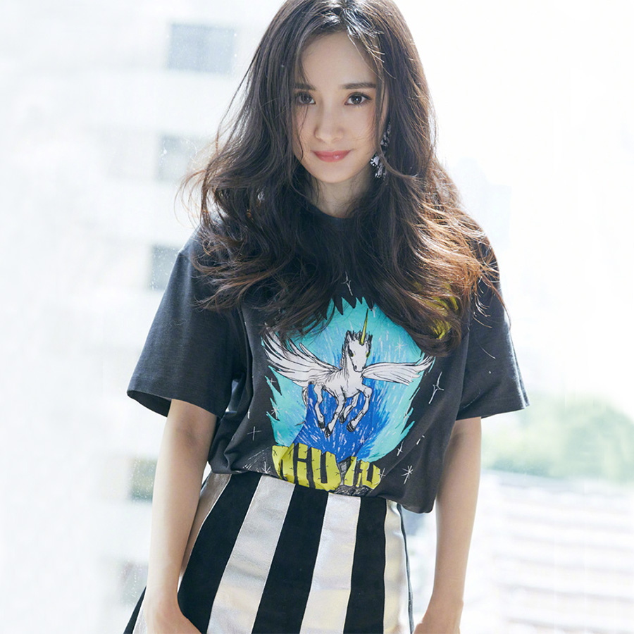 BGPUSK/比各彪卡小飞马t恤大版宽松3d印花t恤女欧洲站