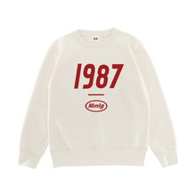 1987简约字母印花无帽套头卫衣ins潮牌春秋季复古港风宽松上衣女