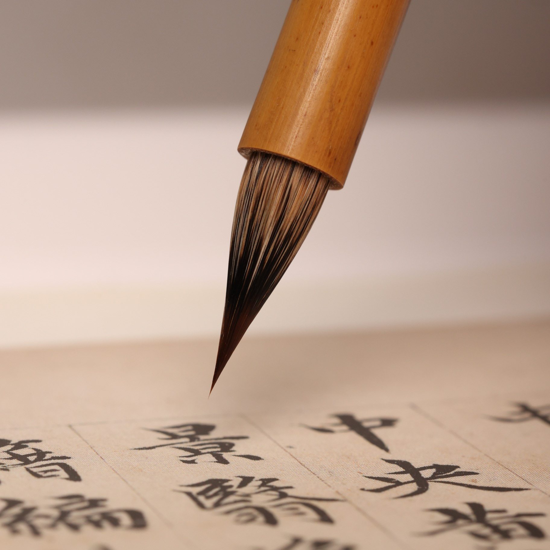 曹如章【引鹤】出锋1.8口径0.55紫狼兼毫青花小楷专业蝇头小楷笔图片