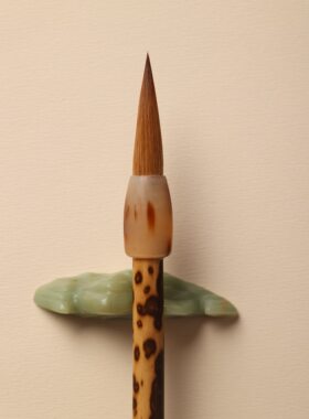 古艺金狼曹如章狼毫毛笔颜体赵体中楷大楷行书专用狼毫毛笔