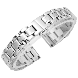 适配卡西欧表带 女士精钢表链LTP-V007/006/VT01L/1391学生手表带