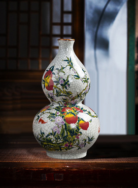 景德镇陶瓷器 仿古董古玩花瓶 家居客厅装饰工艺品古典摆件