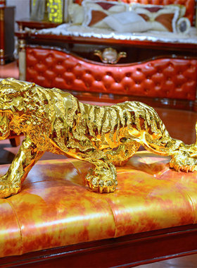 老虎办公室摆件 客厅家居装饰品 汽车摆设树脂工艺品开业礼品