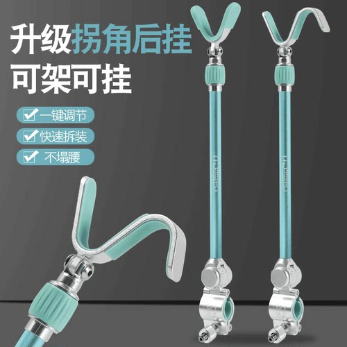 新款铝合金支架一键调节后挂S型多用支架后天线鱼竿支架渔具用品