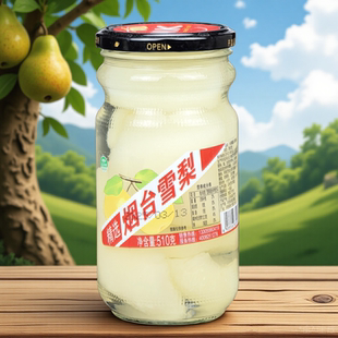 花亭湖烟台雪梨罐头水果罐头梨酥梨清热解暑香甜老人食品510g*6瓶