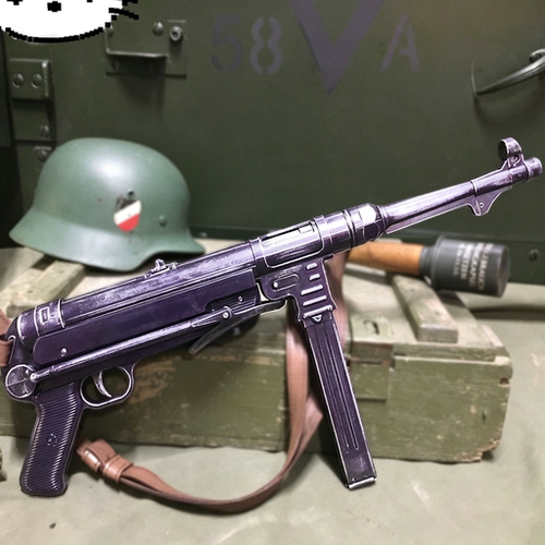 二战复古mp40德系装备玩具枪带后拖游戏cos道具摆件塑料83cm