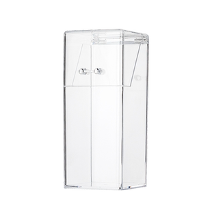 亚克力透明带盖笔筒大容量办公学生桌面文具盒简约风格口罩收纳盒