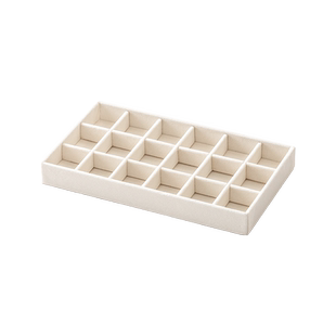 高档绒布首饰收纳盒精致饰品托盘项链耳环戒指梳妆台抽屉内置分隔