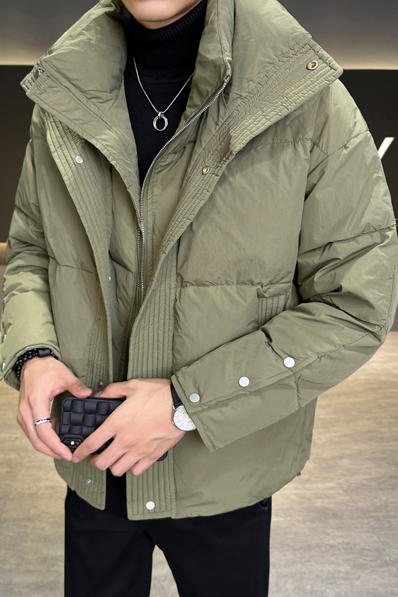 社会轻奢新标90白鸭绒双领假两件羽绒服痞帅B297-Y320-P240,男装羽绒服,电商B297
