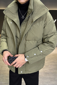 社会轻奢新标90白鸭绒双领假两件羽绒服痞帅B297-Y320-P240图片