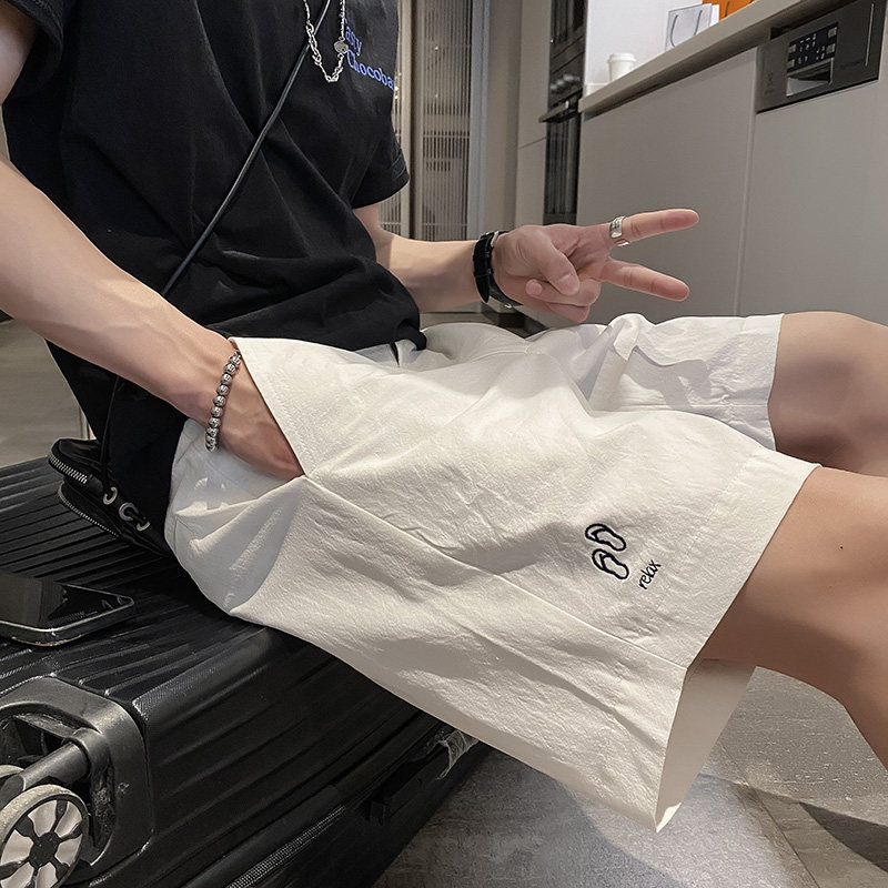 社会风纯色刺绣修身短裤B297-160-P55控78,男装休闲裤,电商B297