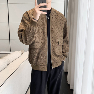 轻熟风春装纯色玫瑰立体印花棒球领夹克B297-201-P110控149图片