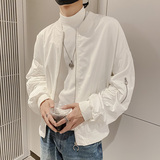 社会风春秋纯色棒球领拉链宽松薄款夹克时尚B297-152-P105控138，男装夹克，电商B297